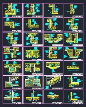 地下室、屋面、卫生间防水节点大样图