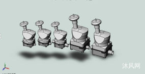 5种Robolux多路多端口隔膜阀模型图纸合集的封面图
