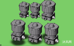 6种气动操作多路多端口隔膜阀2阀座模型图纸合集的封面图