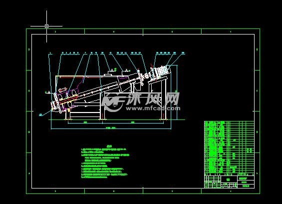  螺旋擦洗再生机结构图装配图的图纸预览图