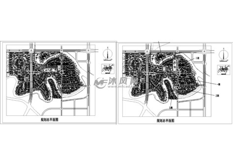 2000亩大型用地概念规划 总图示意的图纸预览图