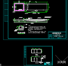 工地洗车槽、冲洗区、三级沉淀池大样详图