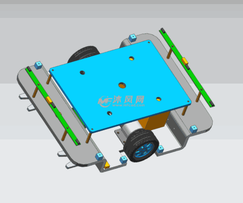 小车底盘 模型的图纸预览图