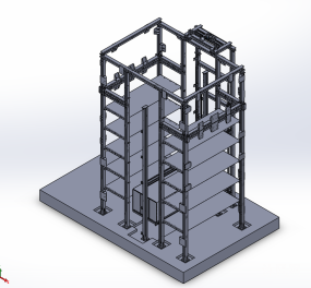垂直升降式立体停车库三维模型图纸合集的封面图