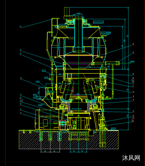 ZGM133磨煤机CAD安装图图纸合集的封面图