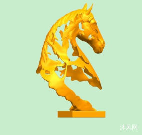 马头雕塑模型图纸合集的封面图