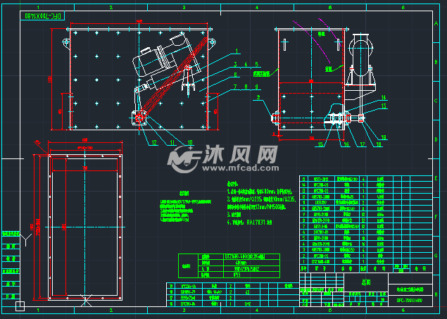 直三通分料器的图纸预览图