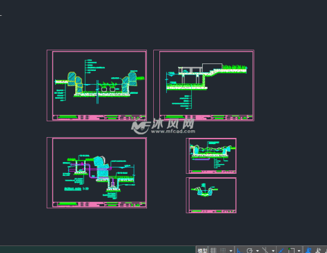 休闲自然公园水体设计cad做法详图的图纸预览图