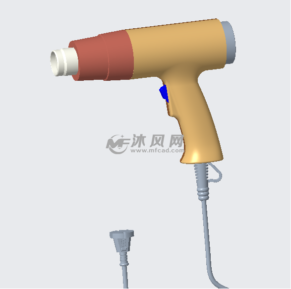 简洁热风枪总图的图纸预览图