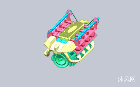 V8发动机3D设计图图纸合集的封面图