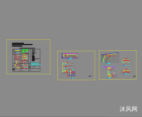 现代设计玻璃隔断围栏详图施工图图纸合集的封面图