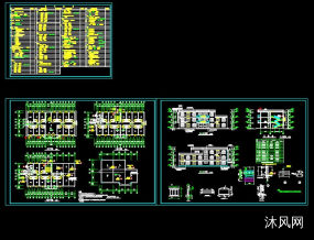 三层员工宿舍楼(905平方)建筑施工图图纸合集的封面图