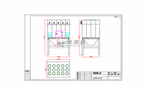 滤筒除尘器总图的图纸预览图