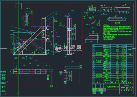 带式输送机 机头架H=1100整体图纸的图纸预览图