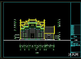 某地中式古建仿古宗祠建筑结构图图纸合集的封面图