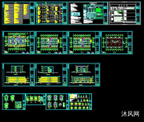 三层员工宿舍楼(1575平方)建筑施工图图纸合集的封面图