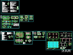 加油站建筑施工图(2307平方)图纸合集的封面图