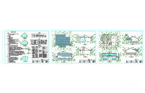 坡屋面公厕建筑施工图（含效果图）图纸合集的封面图