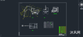 挖掘机CAD装配图图纸合集的封面图