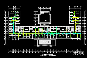 多层办公楼平面弱电CAD图纸图纸合集的封面图