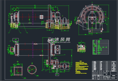 2.6x13米球磨机的图纸预览图