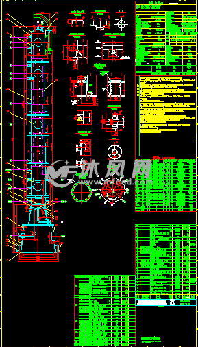 溶剂精制塔(C-1501)总图的图纸预览图