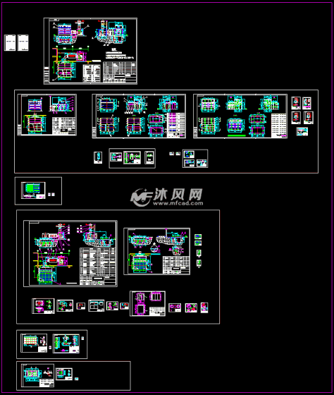 干式喷漆室套图全貌的图纸预览图