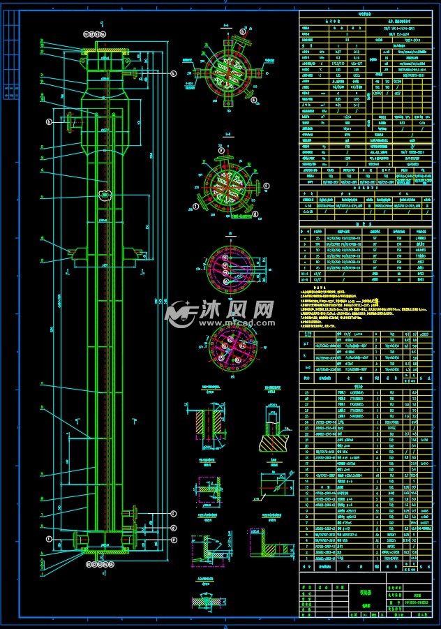 钛材预热器总图的图纸预览图