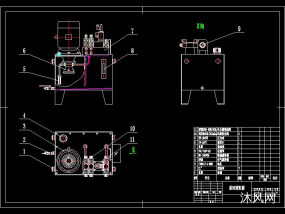 曲轴感应淬火机液压系统设计图纸合集的封面图