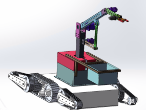 多功能履带式移动装置设计-履带机器人图纸合集的封面图