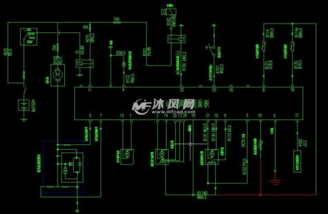 自动空调控制器功能图电路图的图纸预览图