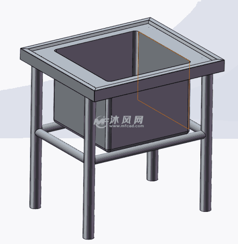 单心无靠背轴测图的图纸预览图