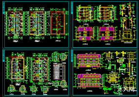 某地框架结构招待所建筑施工图图纸合集的封面图