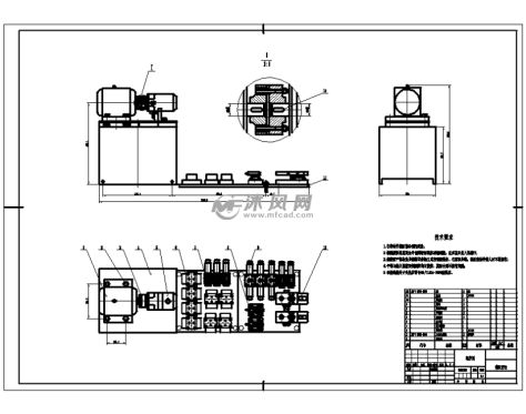 液压泵站部件图-A1的图纸预览图