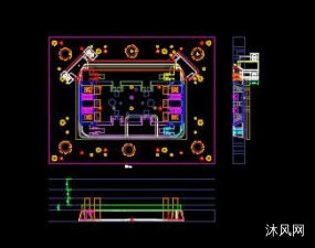 一款触摸板不对称笔记本C壳缩口模具设计图纸合集的封面图