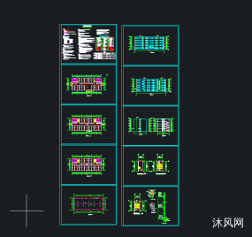 43.2x17.7米五层学生公寓施工图图纸合集的封面图