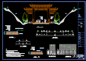 某市公墓建筑设计施工图图纸合集的封面图