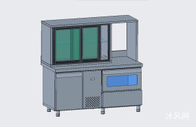双机组组合吧台冰箱组合柜图纸合集的封面图