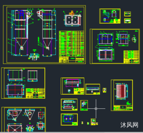 过滤面积80平方米脉冲布袋除尘器图纸合集的封面图