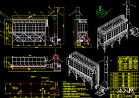 96-8脉冲除尘器图纸合集的封面图