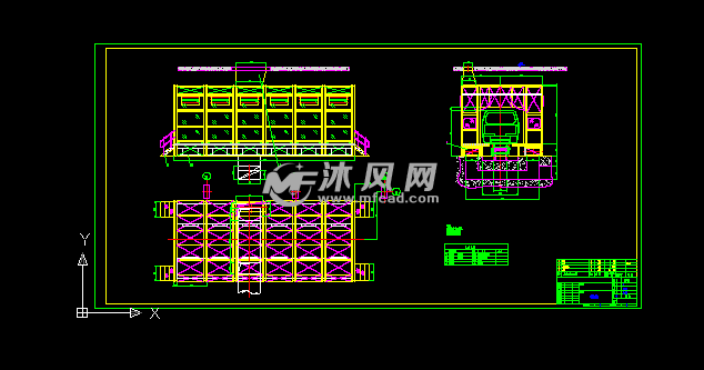 涂装设备打磨室设计图的图纸预览图