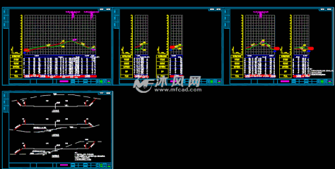 某道路结构施工图 道路纵断面，路基的图纸预览图