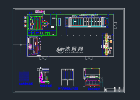 电泳喷漆平面方案图的图纸预览图