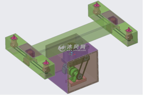 多工位转台方案透视图的图纸预览图