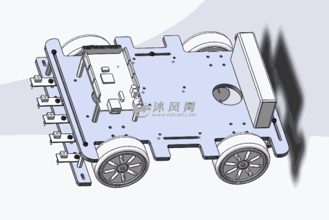 智能循迹小车底板一览图的图纸预览图