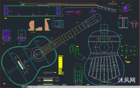 吉他cad图纸