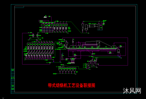 带式焙烧机工艺布置图