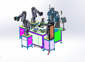 旋转工位机器人工作站-凸轮分割器工作站