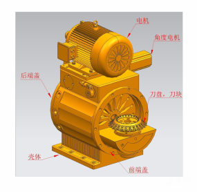 旋风铣头结构模型