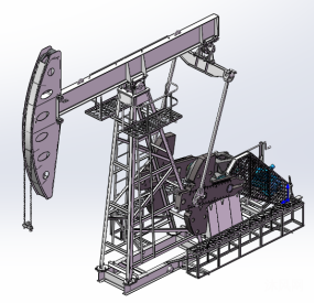 游梁式抽油机三维模型sw